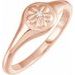 14K Rose .015 CT Natural Diamond Floral Ring