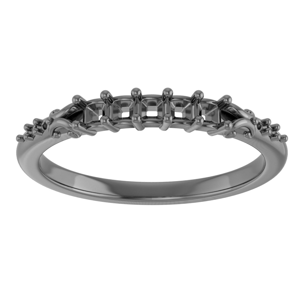 6x4 mm Oval Anniversary Band Mounting view 3