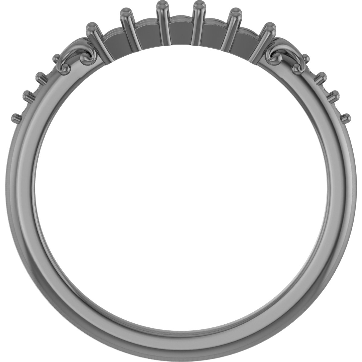6x4 mm Oval Anniversary Band Mounting view 2