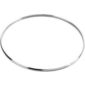 Sterling Silver 2.5 mm Bangle 8 Bracelet