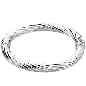 Sterling Silver 8 mm Hinged Bangle 7 Bracelet