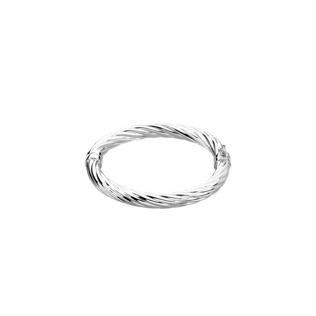Sterling Silver Hinged Bangle 7