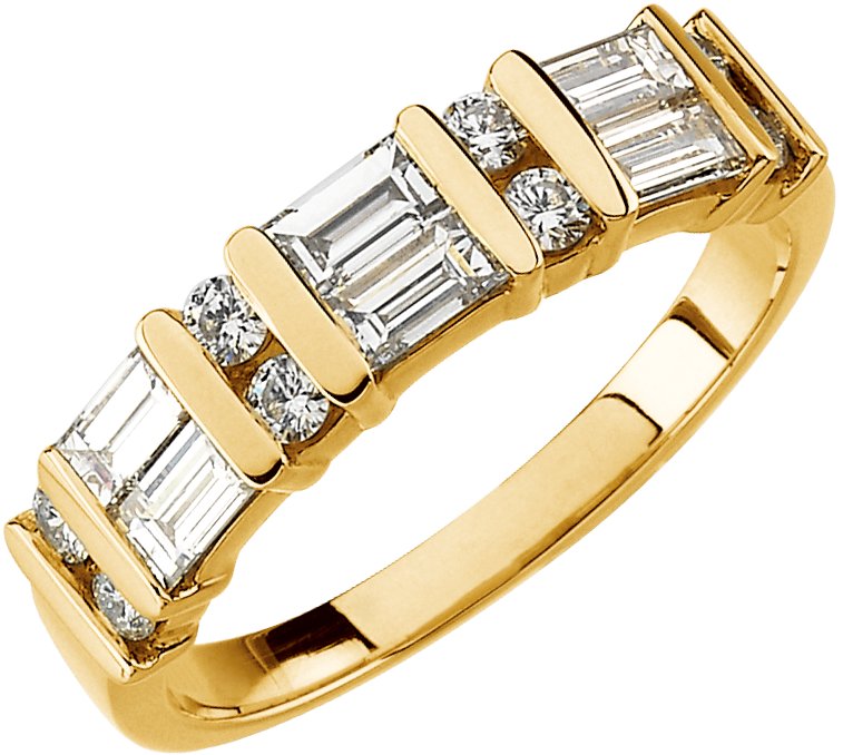 14ky Yellow  3/4 CTW Diamond Anniversary Band