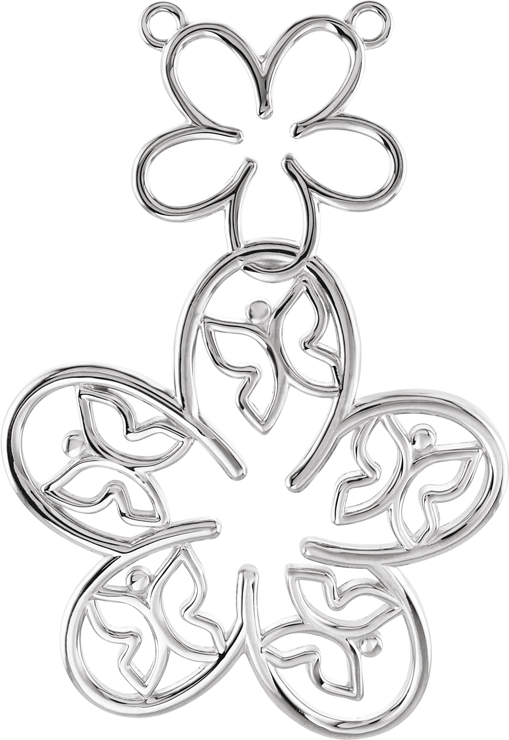 Flower & Butterfly Necklace or Center