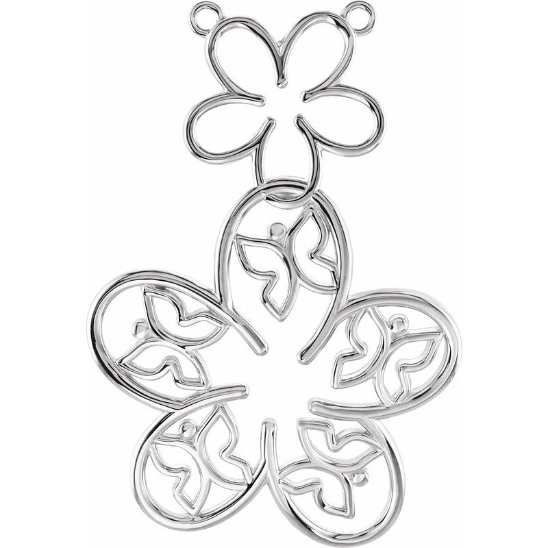 Flower & Butterfly Necklace or Center