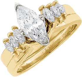 14K Yellow .33 CTW Diamond Wrap Style Enhancer Ring Ref 64419