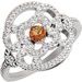 Sterling Silver Citrine Granulated Ring