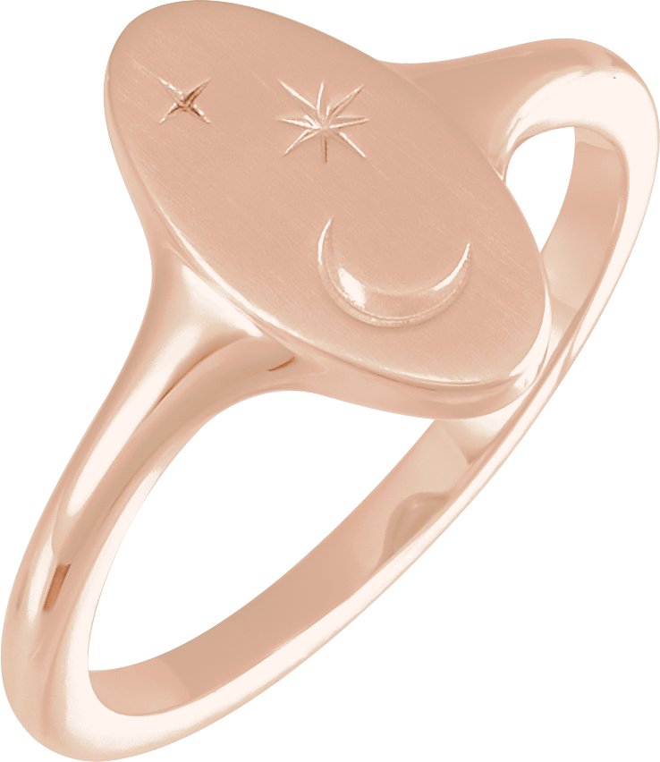 Moon & Star Signet Ring