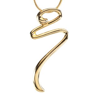 14K Yellow Freeform Pendant