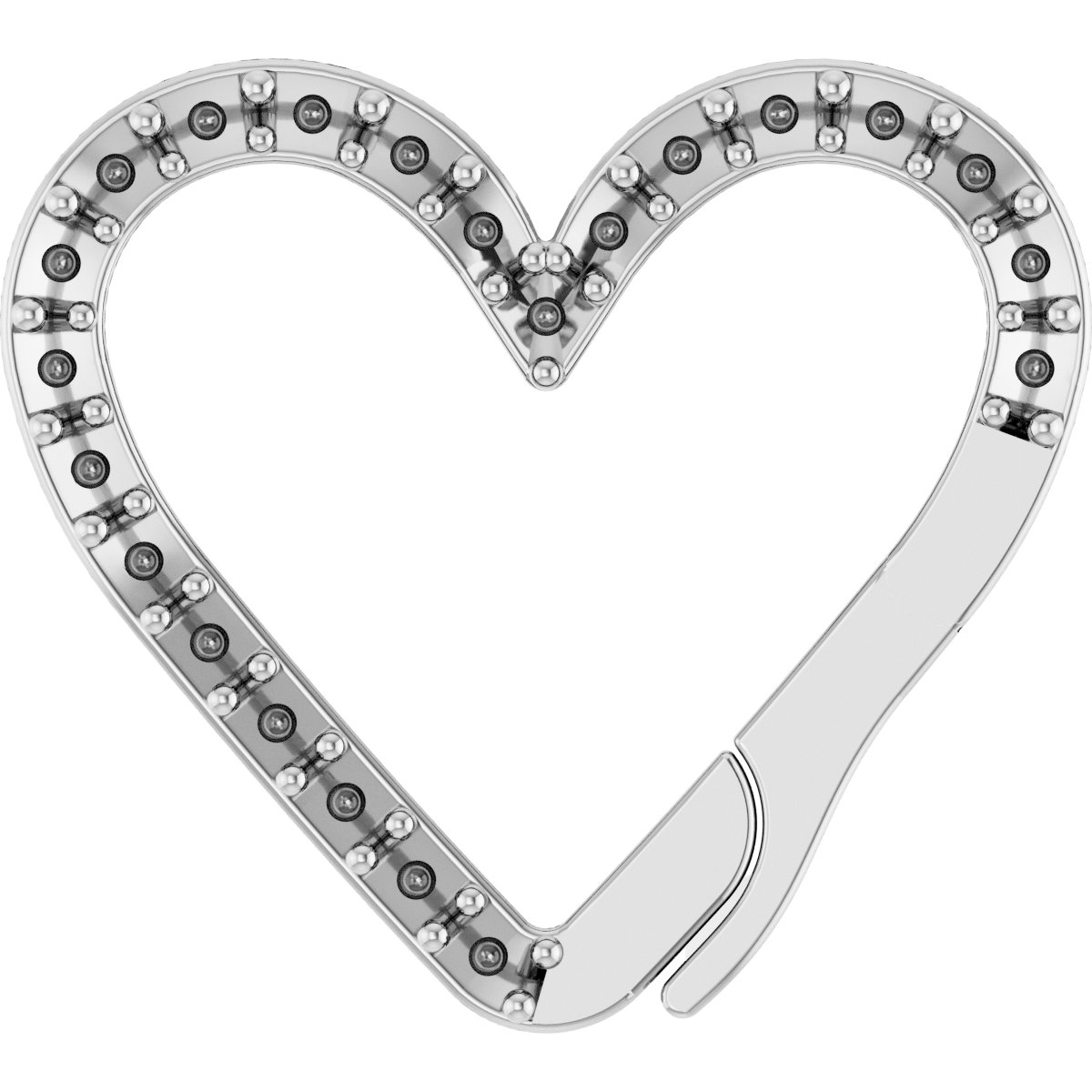 Accented Heart Charm Bail