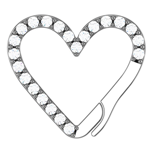 Accented Heart Charm Bail