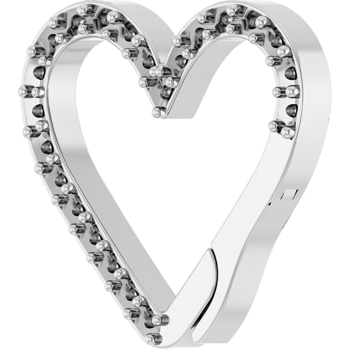 Accented Heart Charm Bail