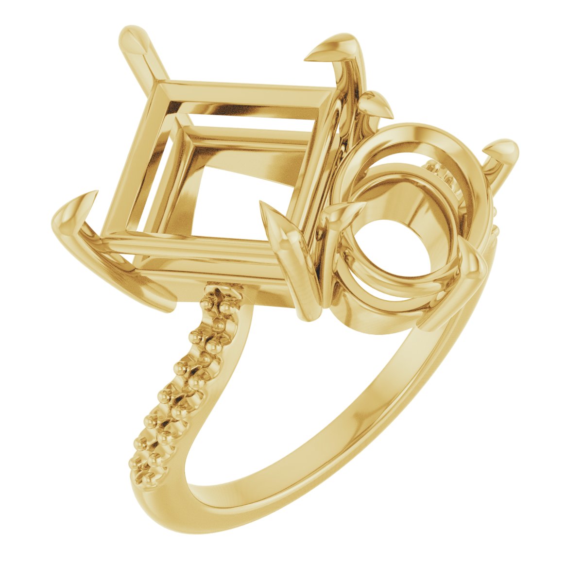 Two-Stone Bypass Engagement Ring