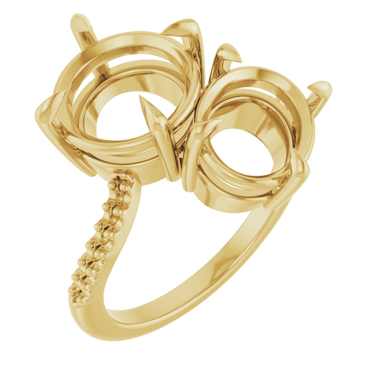 Two-Stone Bypass Engagement Ring