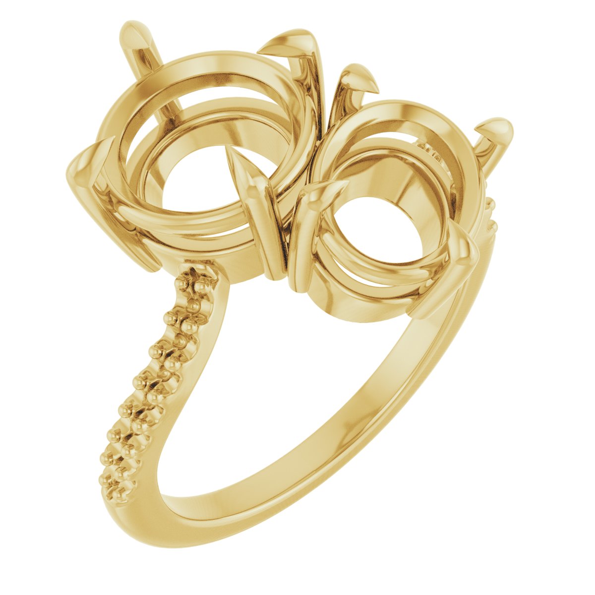 Two-Stone Bypass Engagement Ring