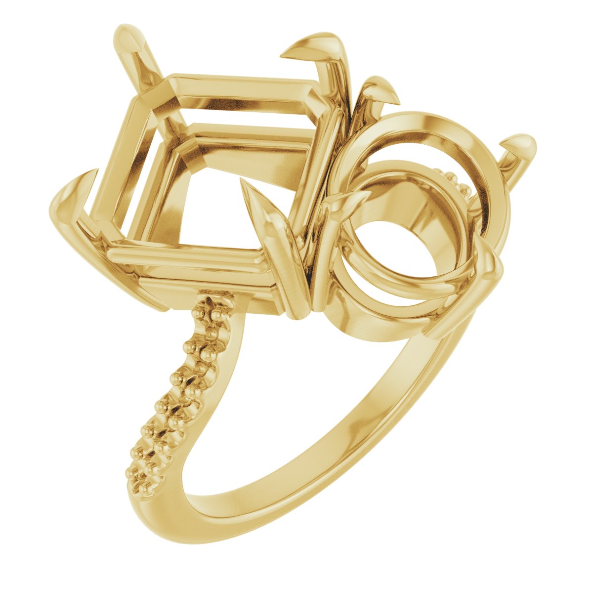 Two-Stone Bypass Engagement Ring