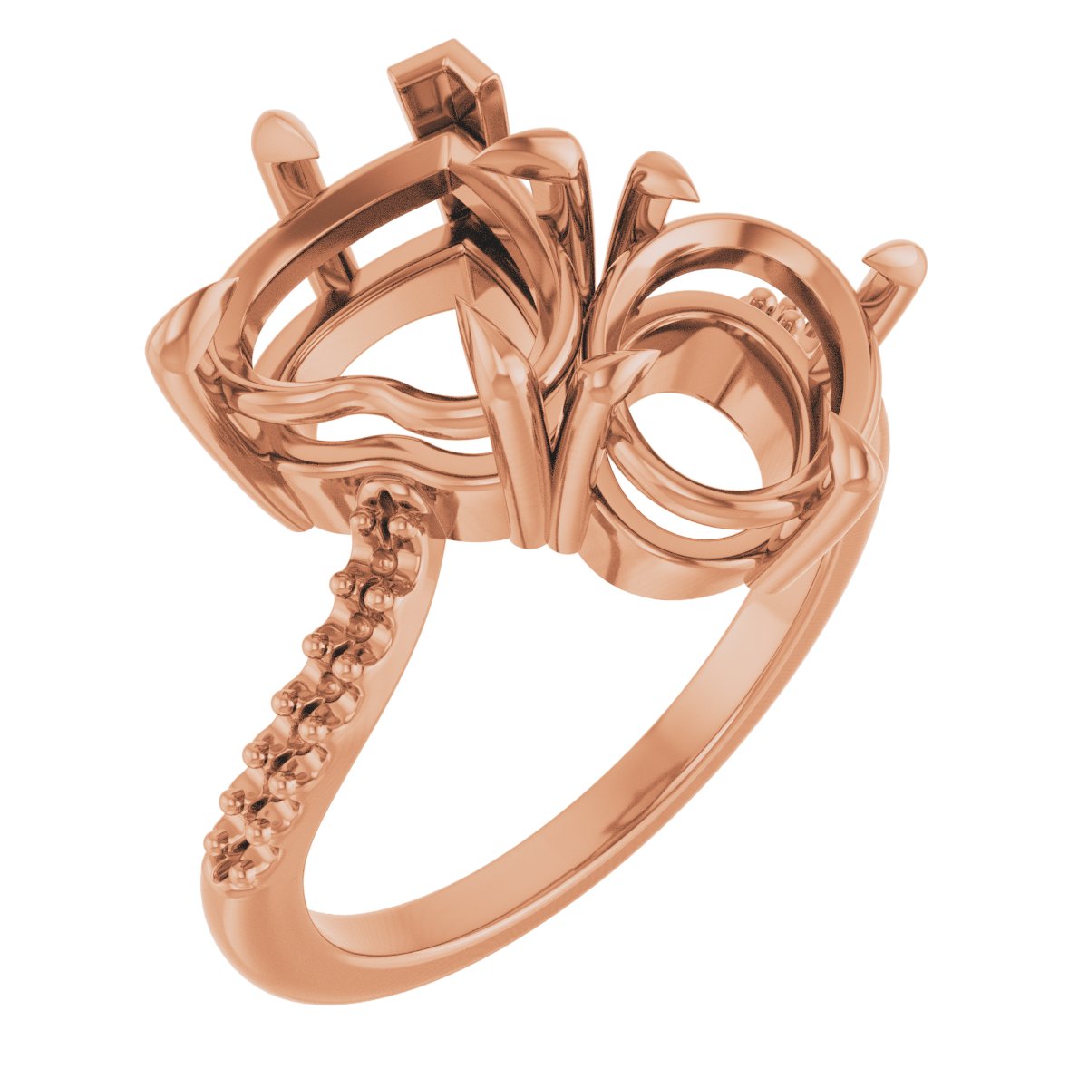 Two-Stone Bypass Engagement Ring