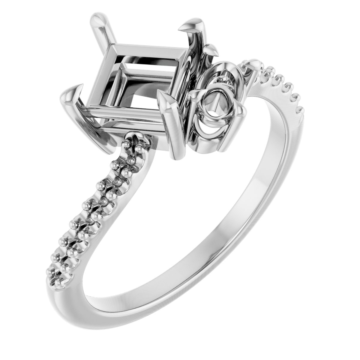 Two-Stone Bypass Engagement Ring