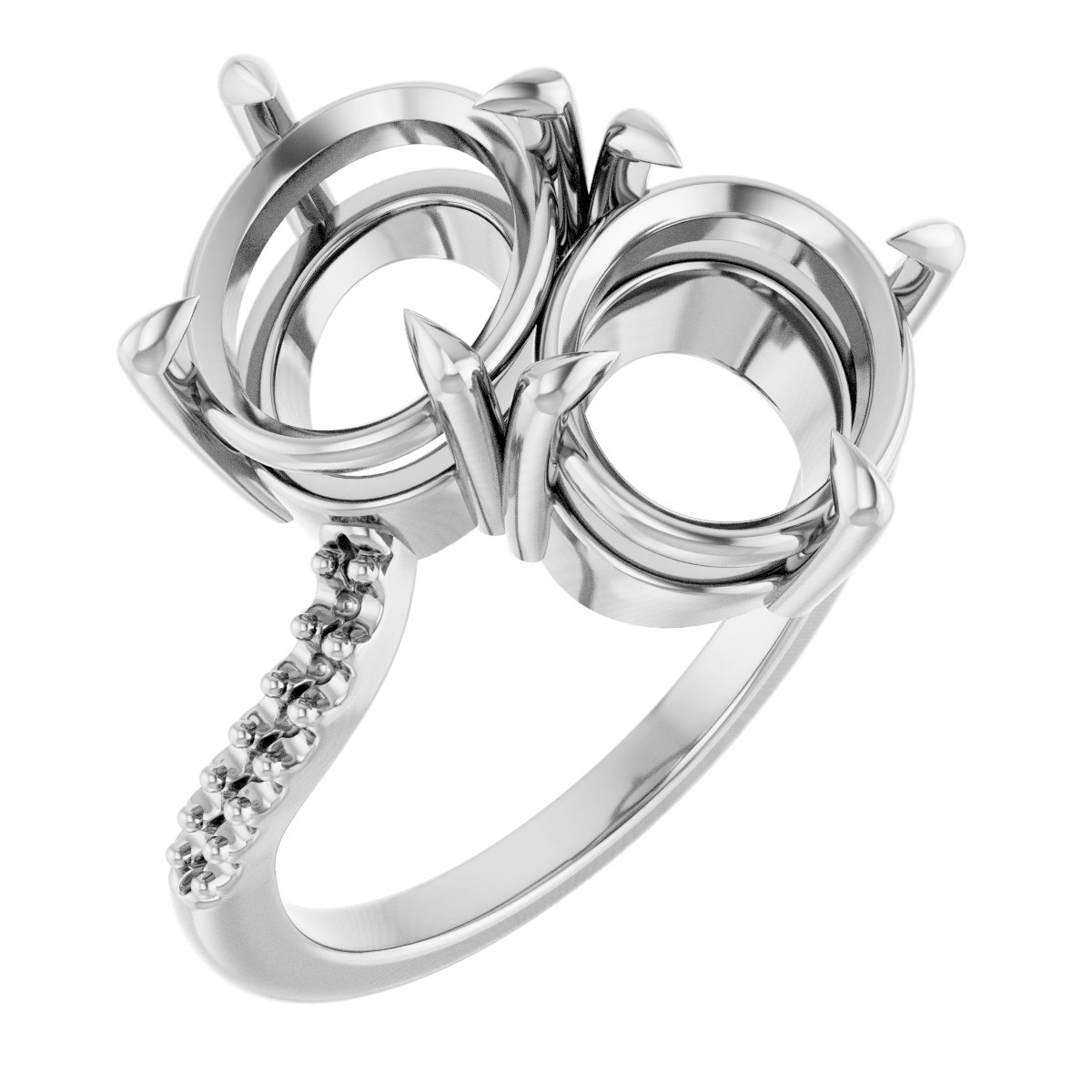 Two-Stone Bypass Engagement Ring