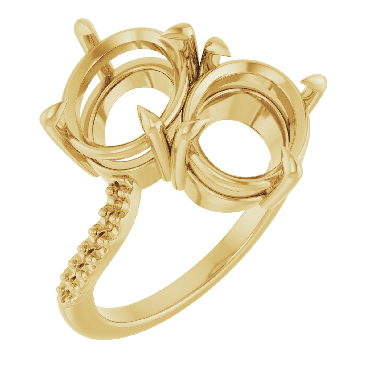 Two-Stone Bypass Engagement Ring
