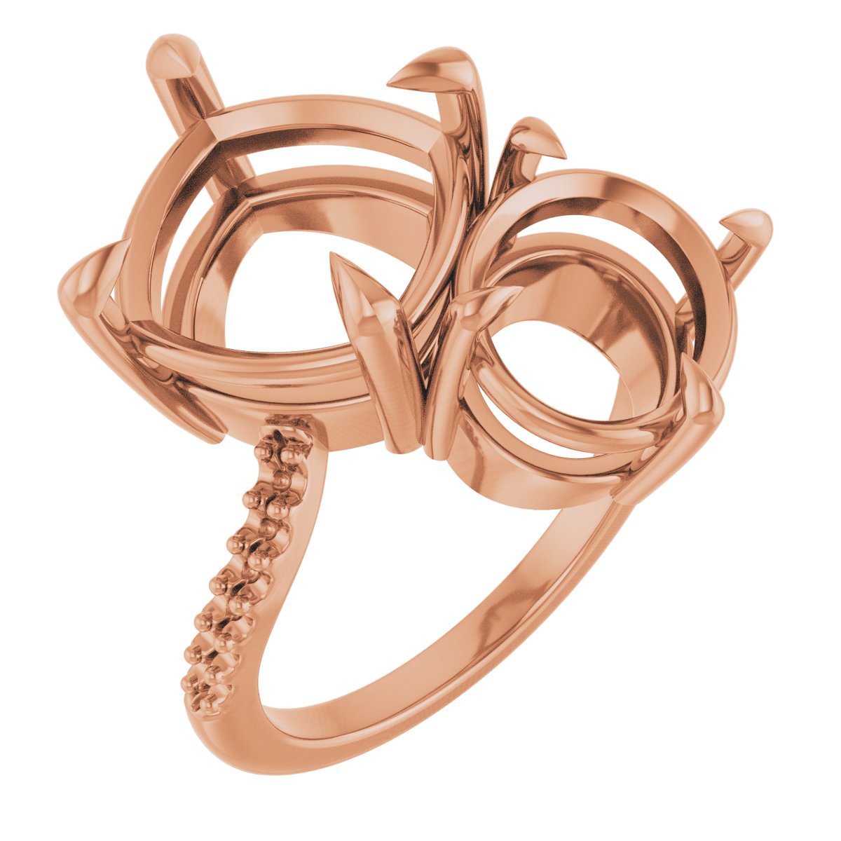 Two-Stone Bypass Engagement Ring