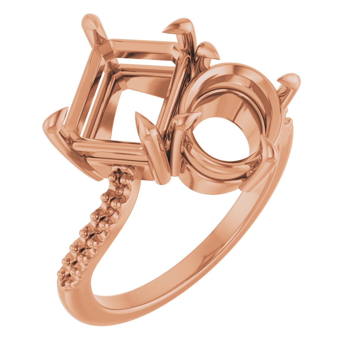 Two-Stone Bypass Engagement Ring
