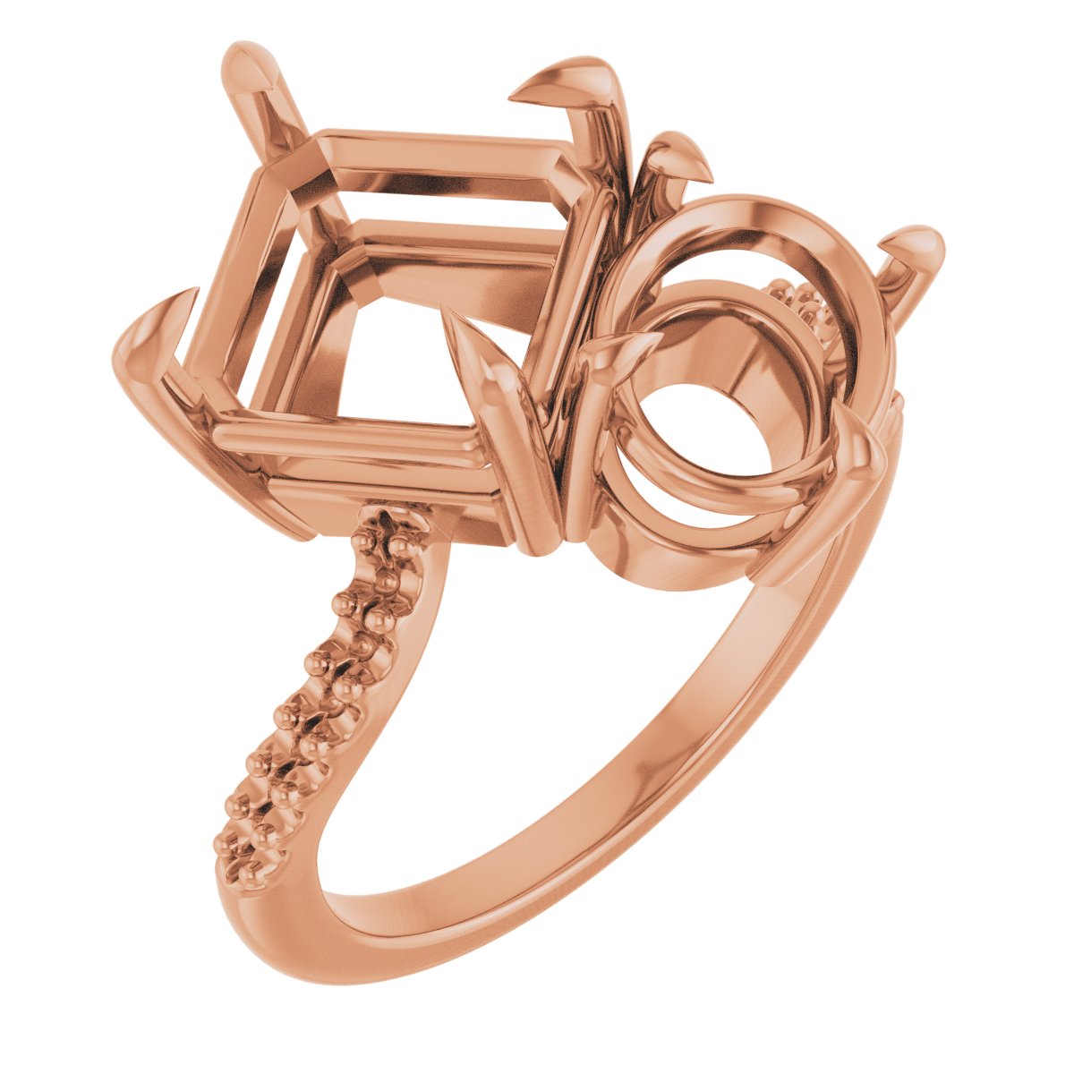 Two-Stone Bypass Engagement Ring