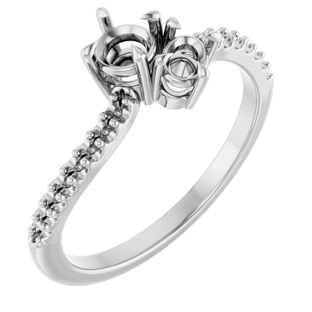 Two-Stone Bypass Engagement Ring