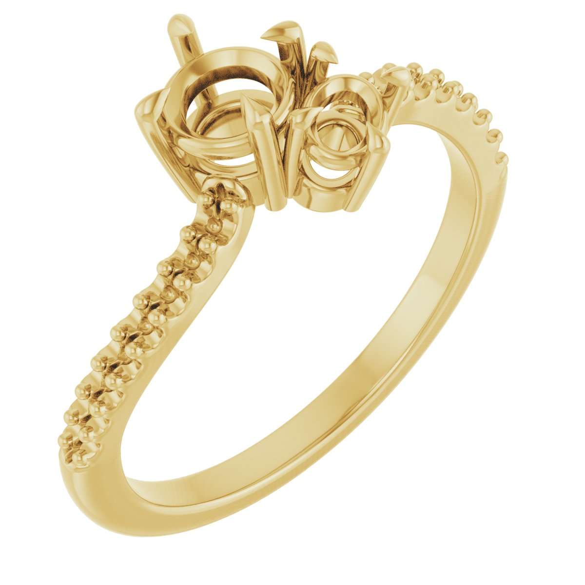 Two-Stone Bypass Engagement Ring