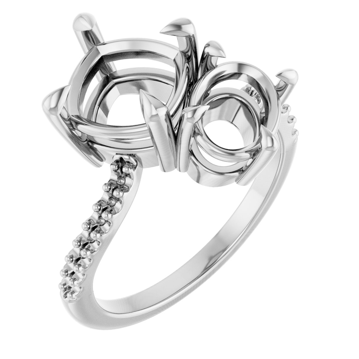 Two-Stone Bypass Engagement Ring