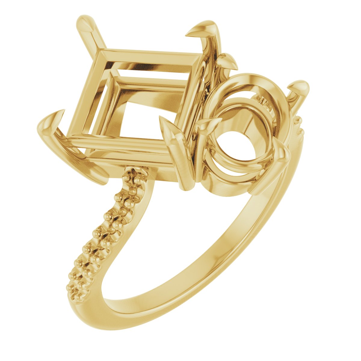 Two-Stone Bypass Engagement Ring