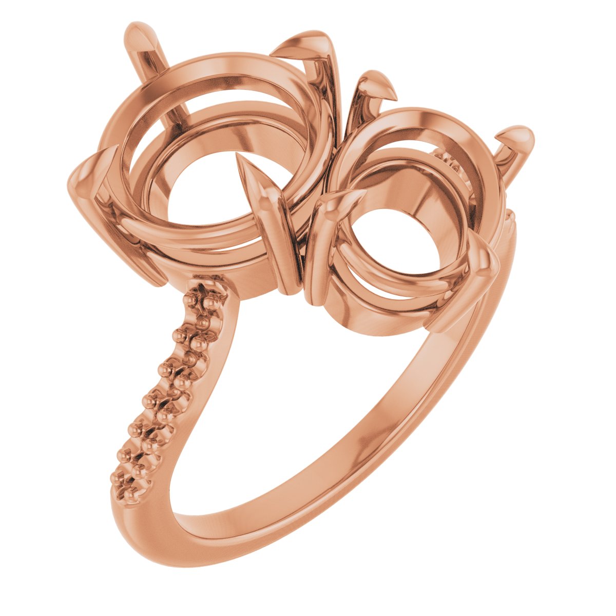 Two-Stone Bypass Engagement Ring