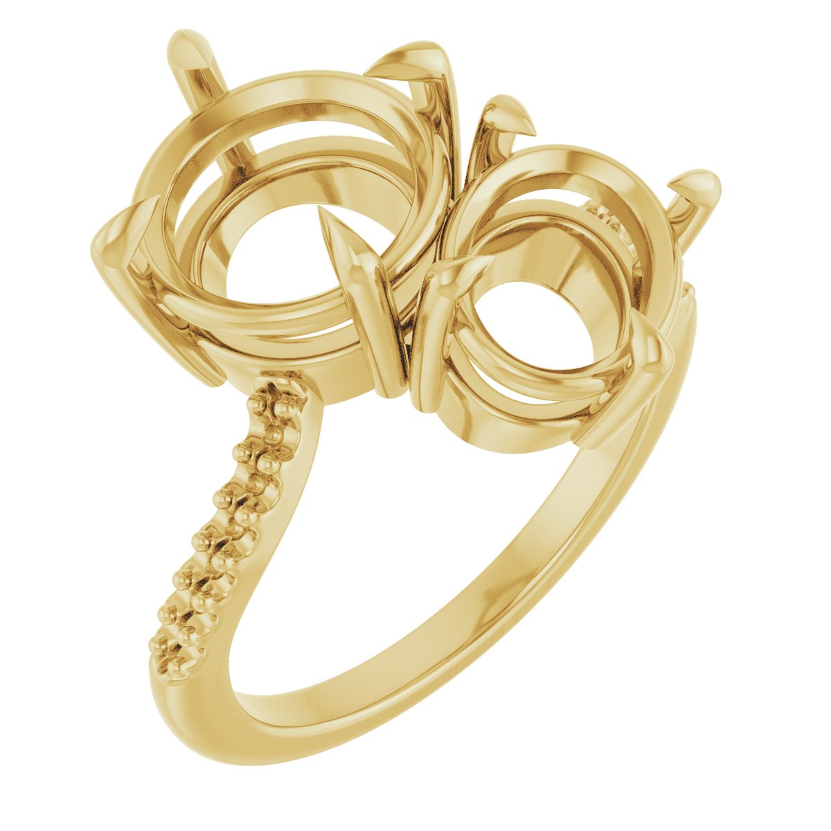 Two-Stone Bypass Engagement Ring