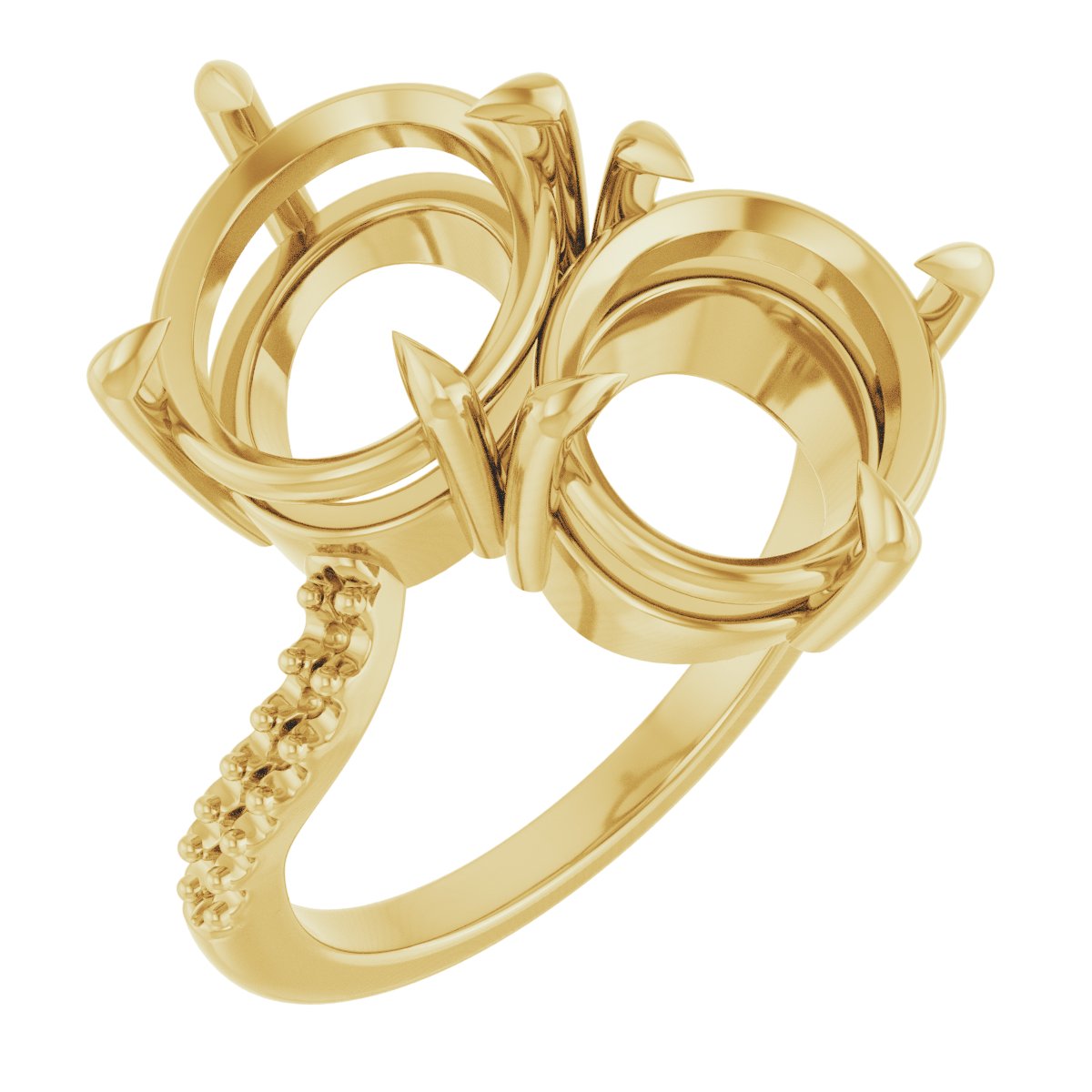 Two-Stone Bypass Engagement Ring