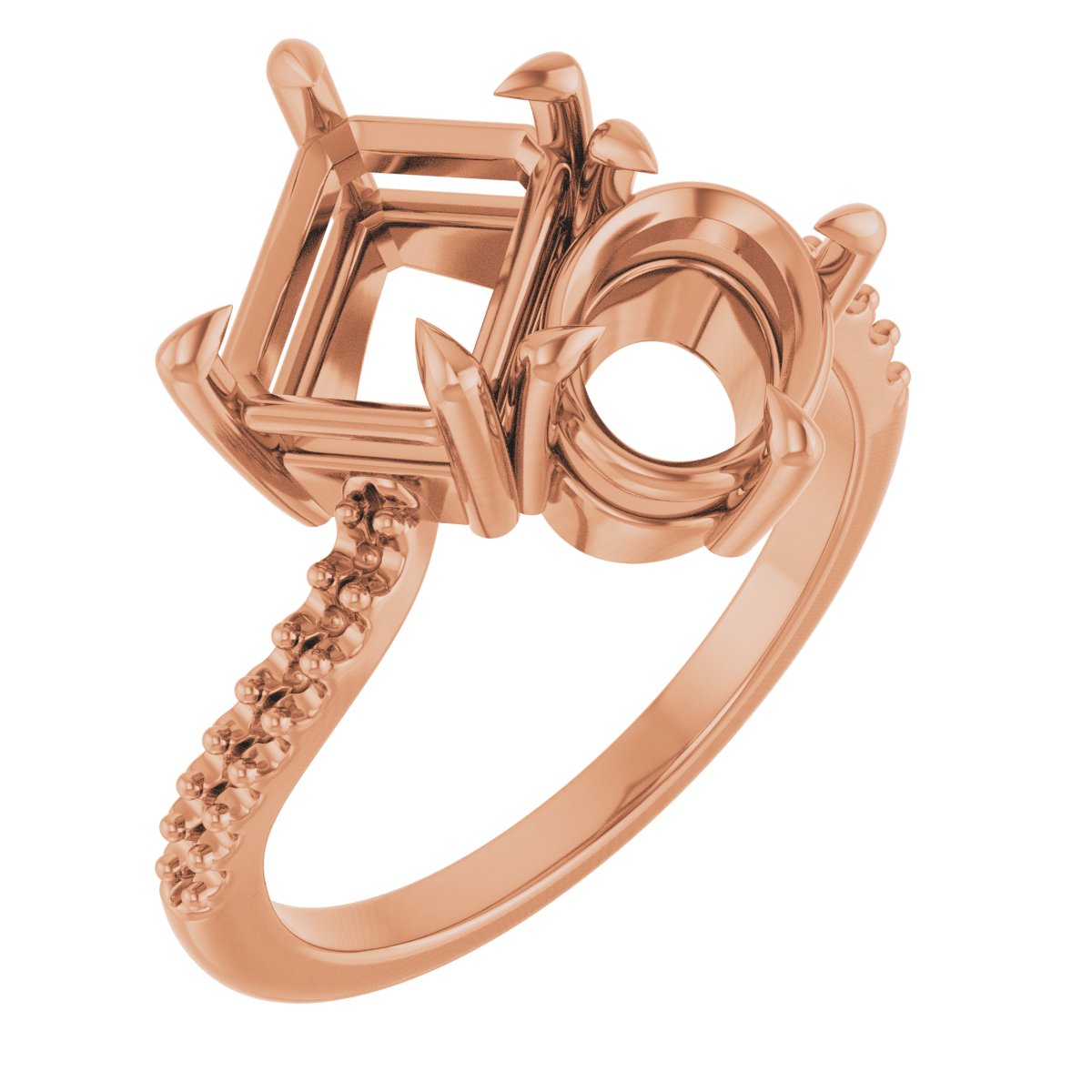 Two-Stone Bypass Engagement Ring
