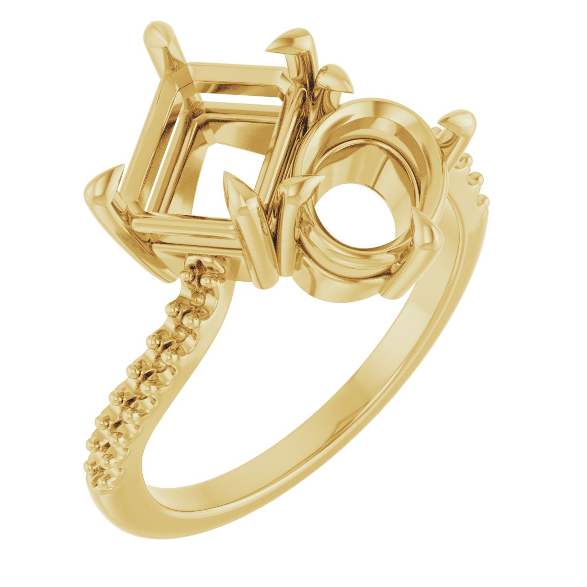 Two-Stone Bypass Engagement Ring