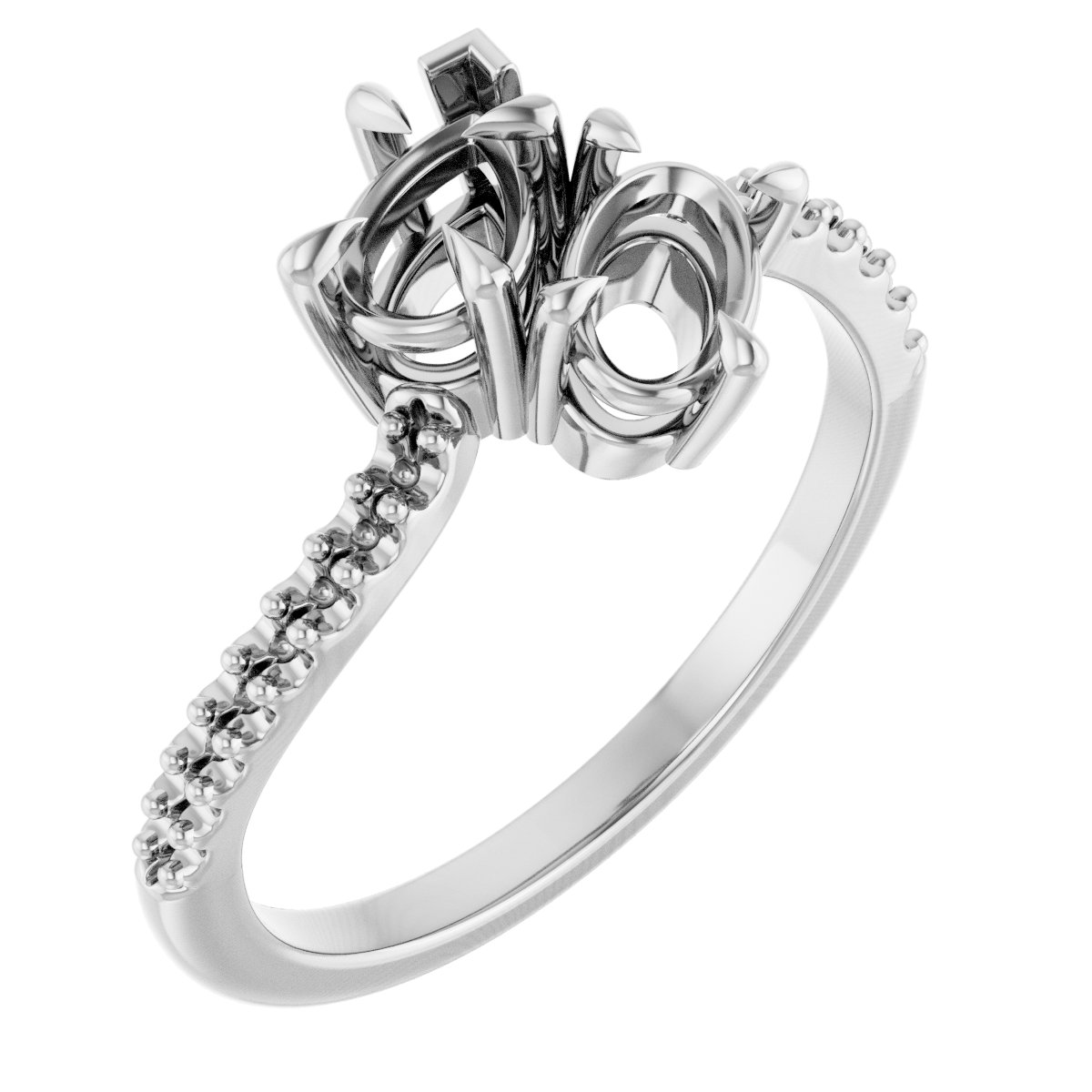 Two-Stone Bypass Engagement Ring