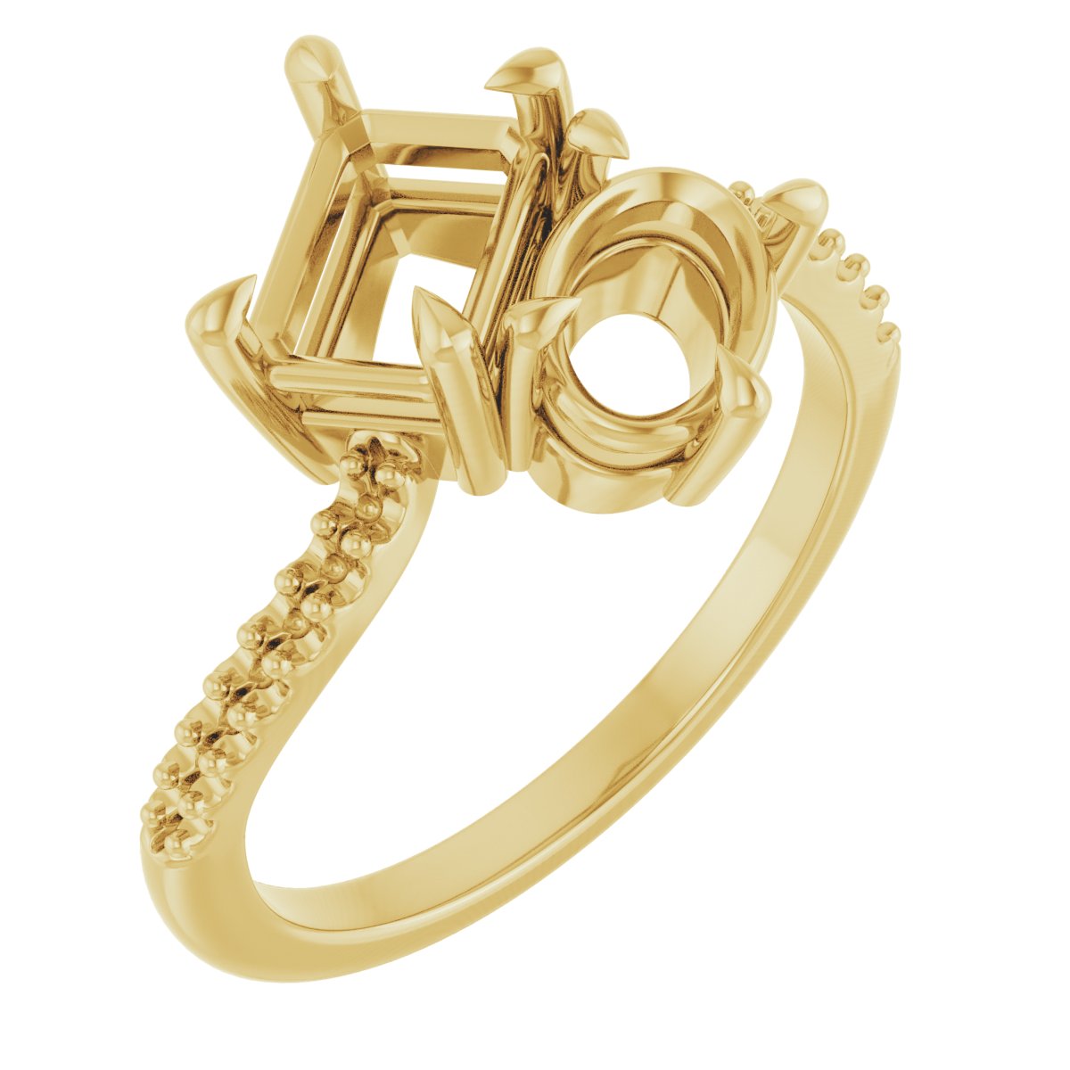 Two-Stone Bypass Engagement Ring