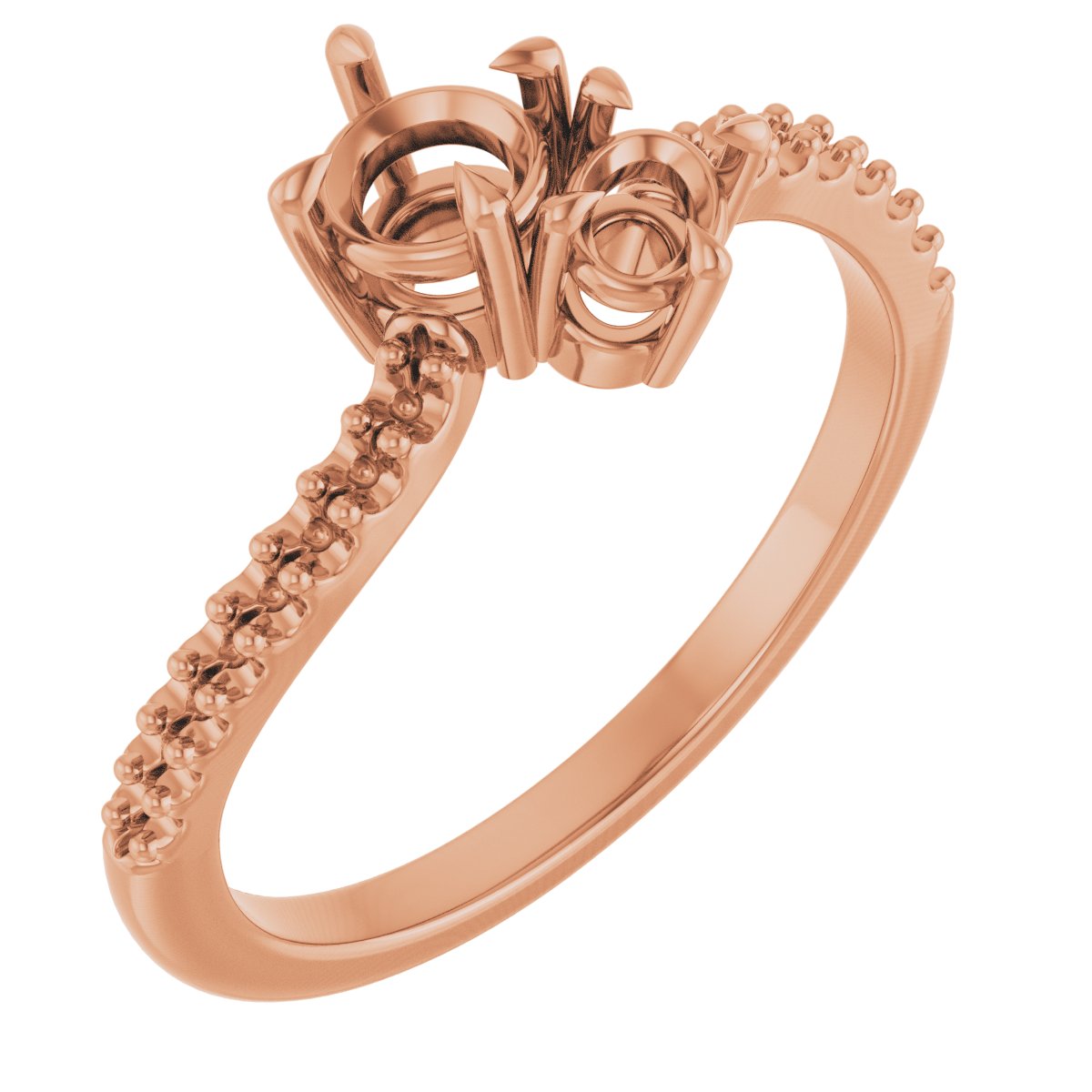 Two-Stone Bypass Engagement Ring