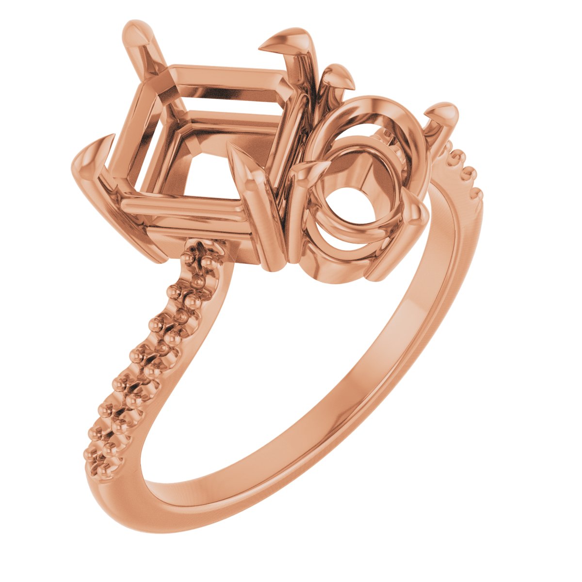 Two-Stone Bypass Engagement Ring