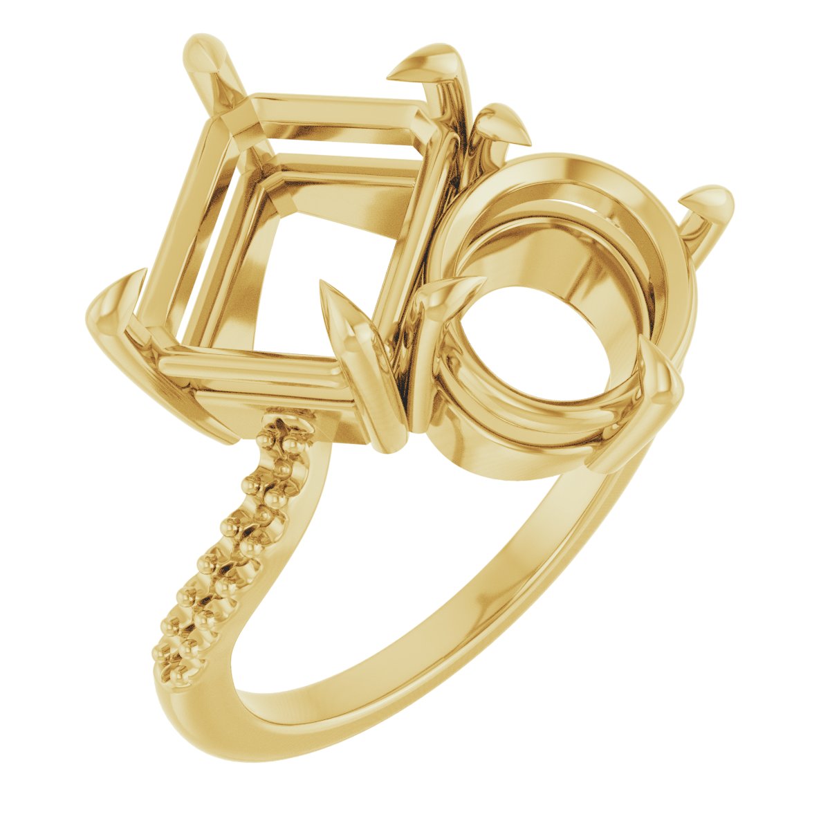 Two-Stone Bypass Engagement Ring
