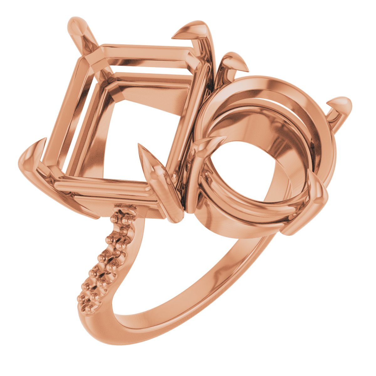 Two-Stone Bypass Engagement Ring