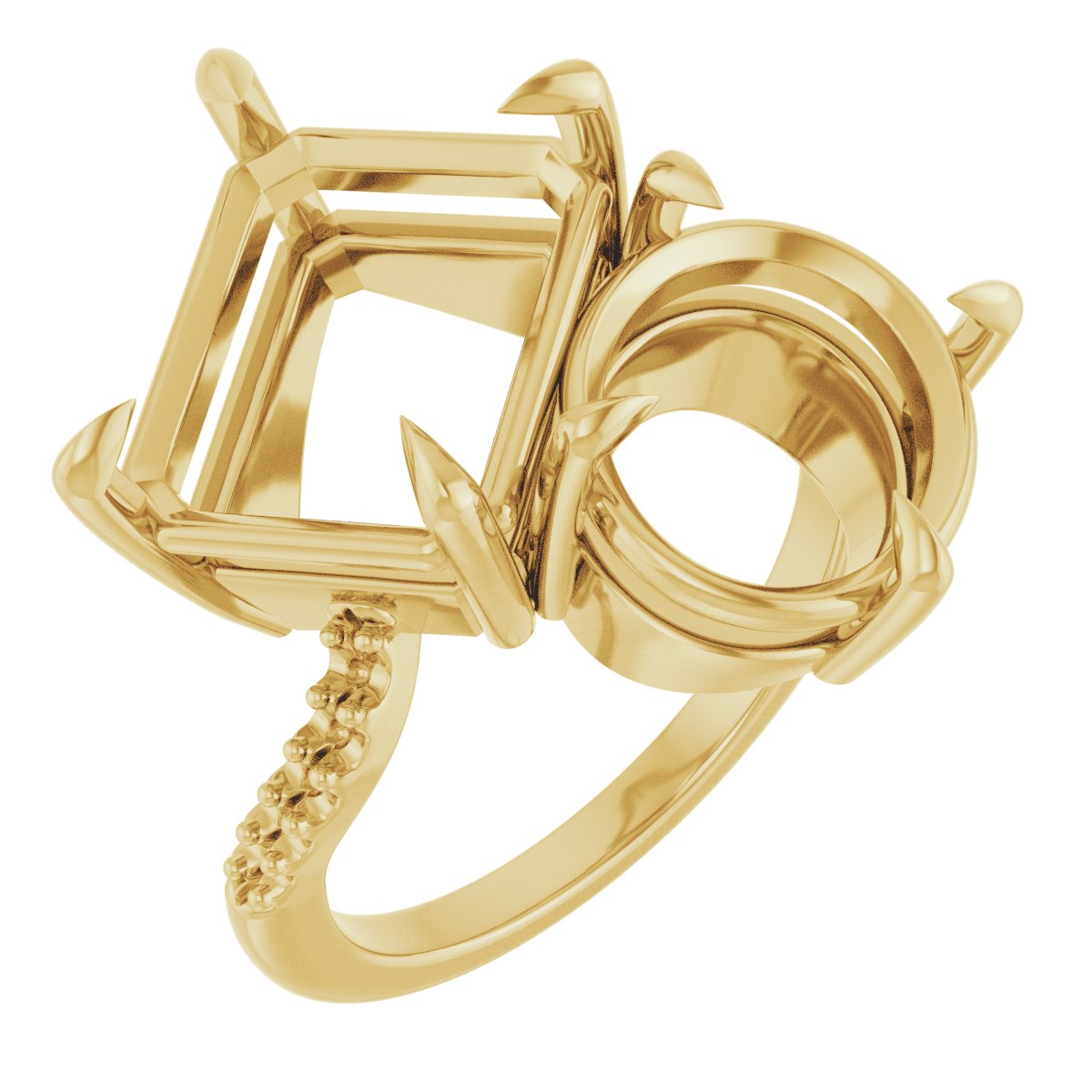Two-Stone Bypass Engagement Ring
