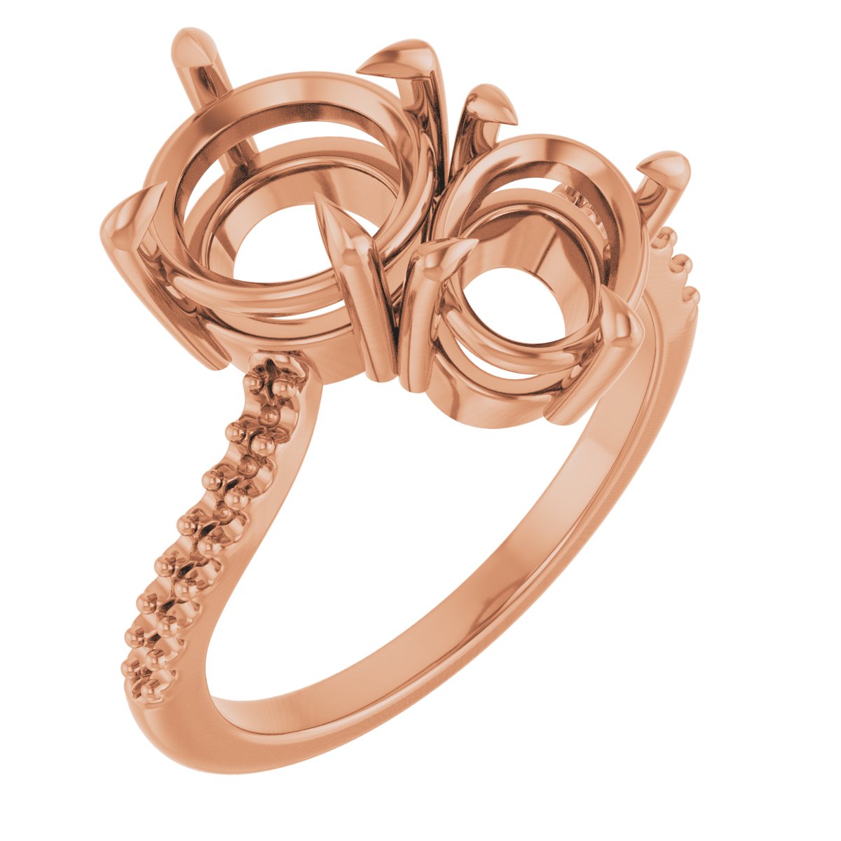 Two-Stone Bypass Engagement Ring