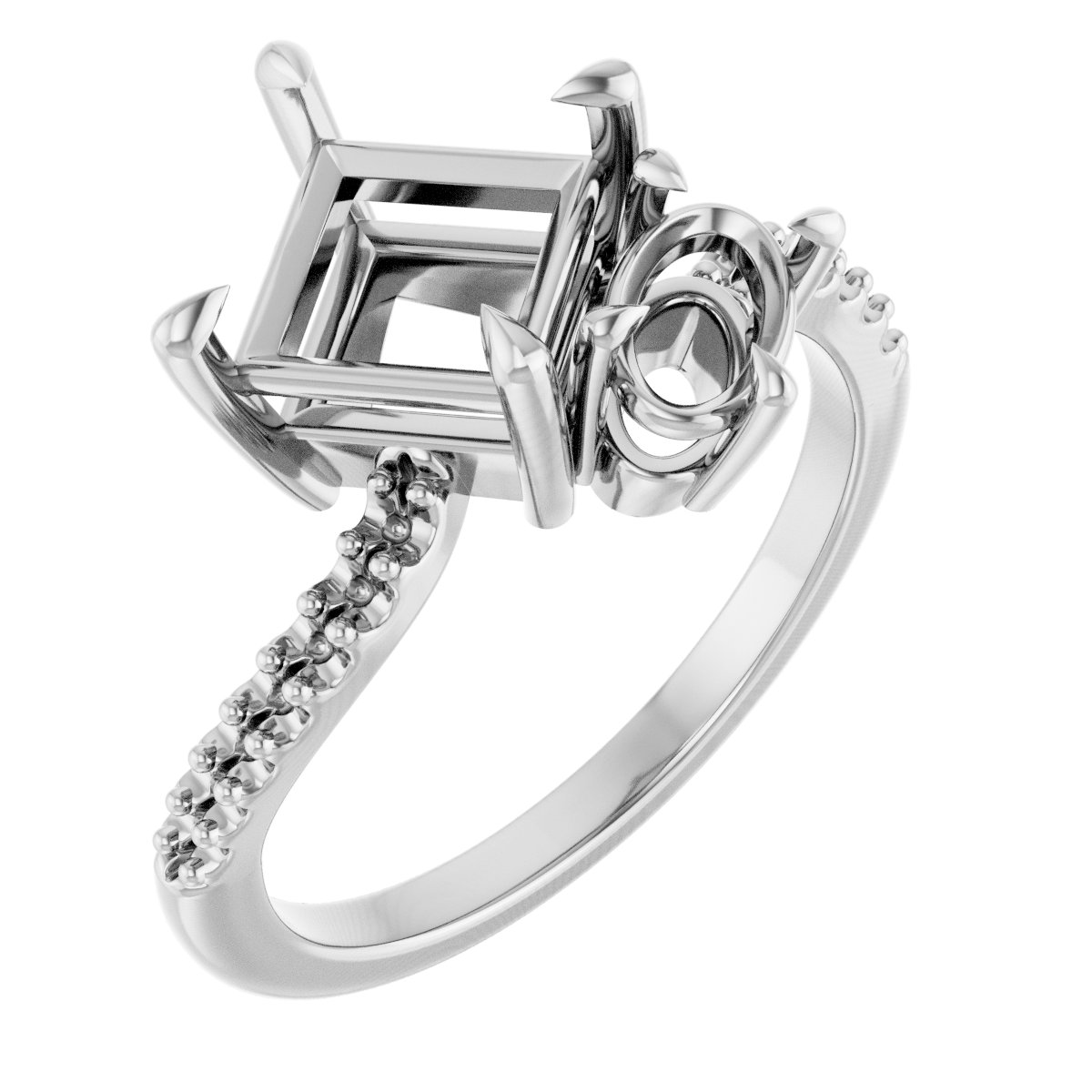 Two-Stone Bypass Engagement Ring