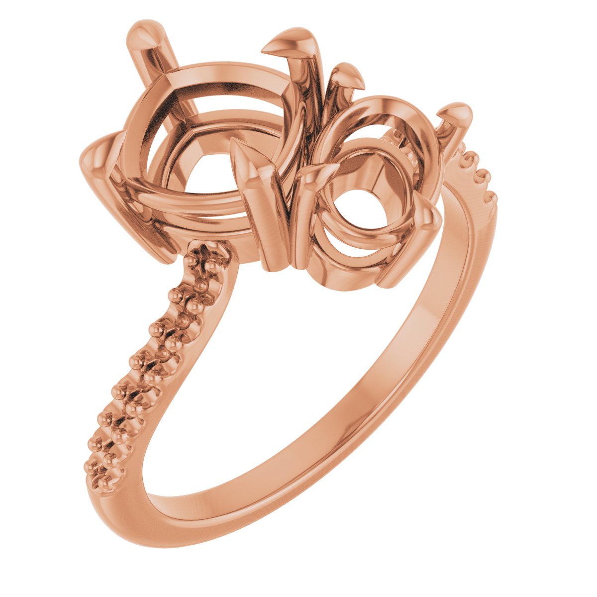 Two-Stone Bypass Engagement Ring