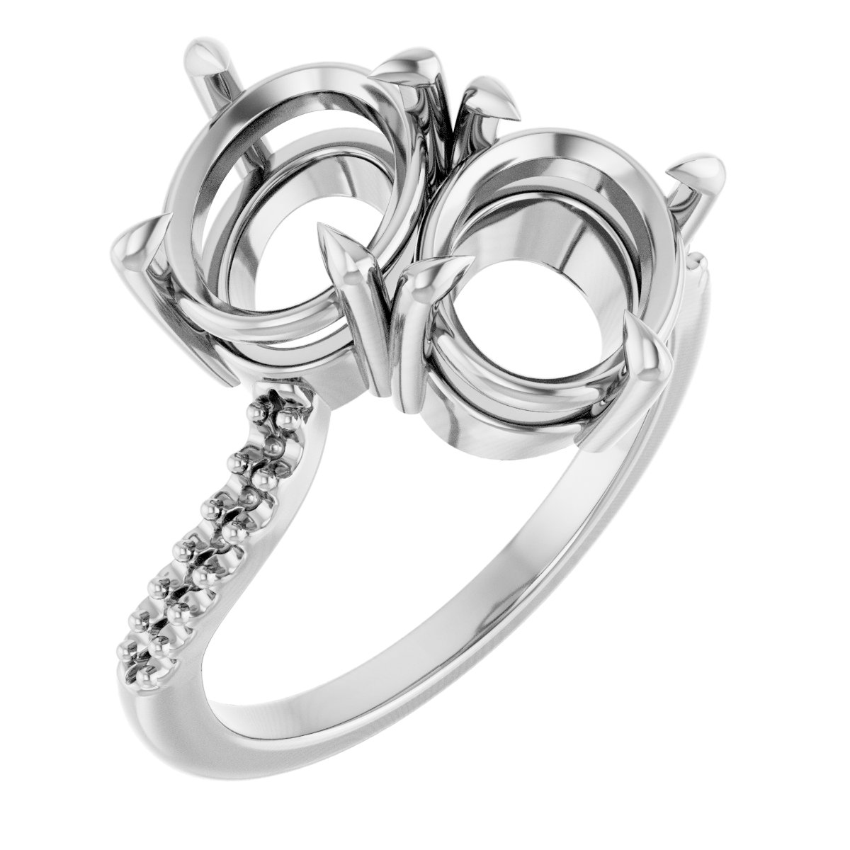Two-Stone Bypass Engagement Ring