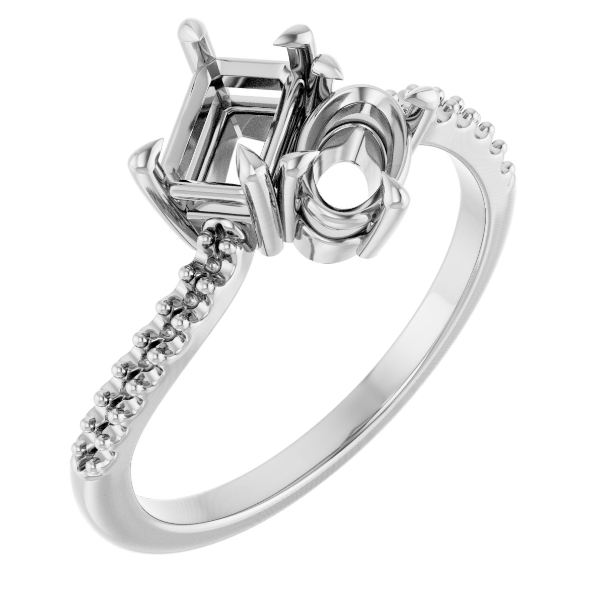 Two-Stone Bypass Engagement Ring