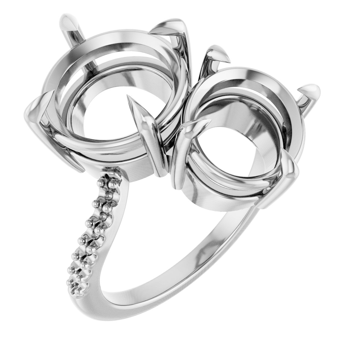Two-Stone Bypass Engagement Ring