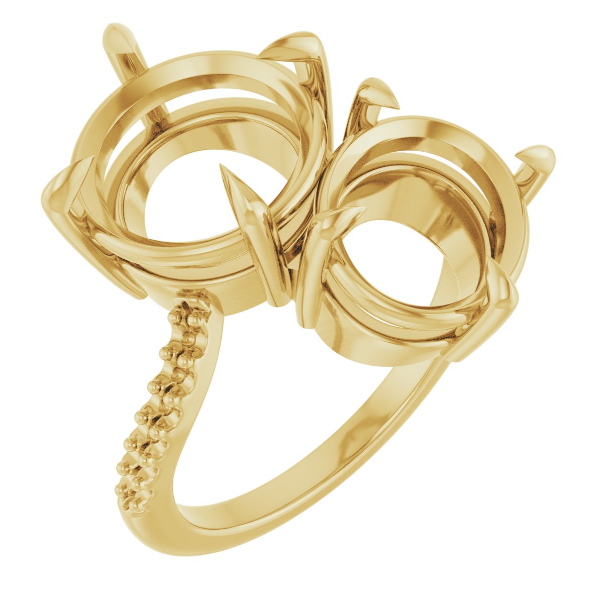 Two-Stone Bypass Engagement Ring